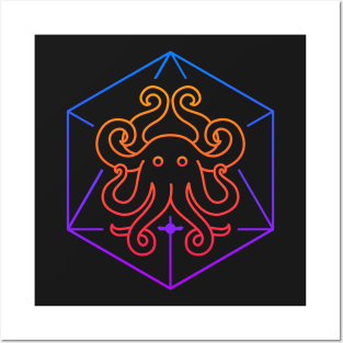 Psychedelic Rave Sacred Geometry Octopus Posters and Art